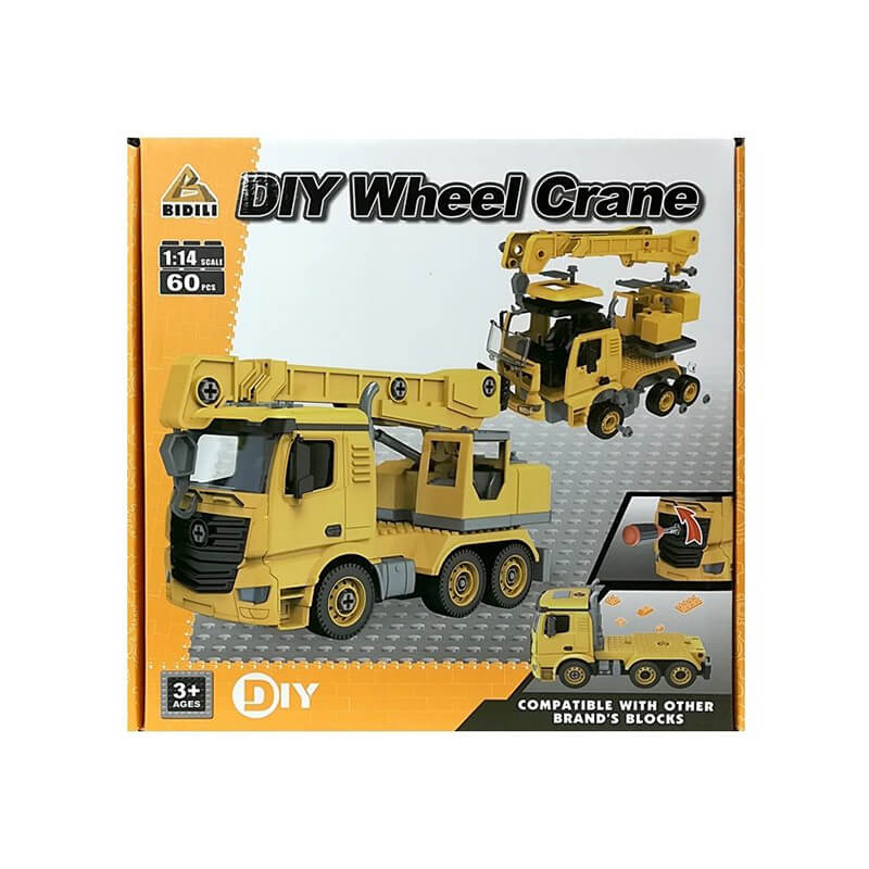 اسباب بازی جرثقیل Diy wheel Crane toy