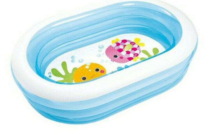 استخر بادی بیضی شکل کودک نوپای ایندکس Intex Paddling Pool Swimming Garden Inflatable Baby Toddler Oval