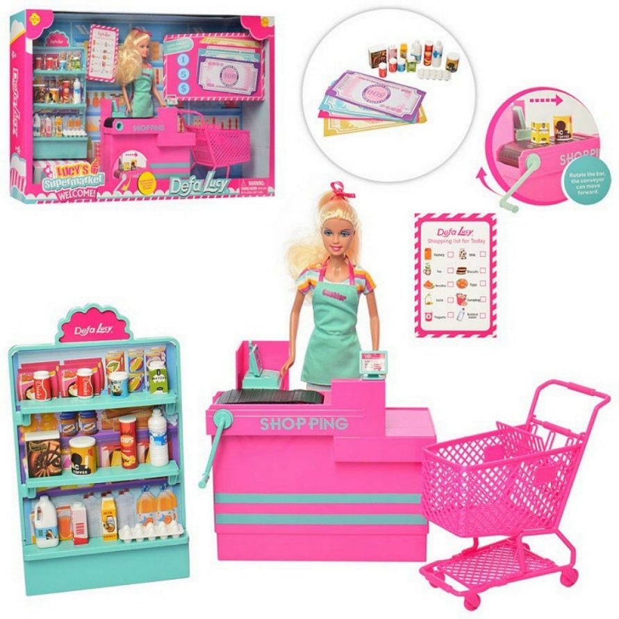 باربی و سوپرمارکت Defa Lucy Barbie Supermarket 8430