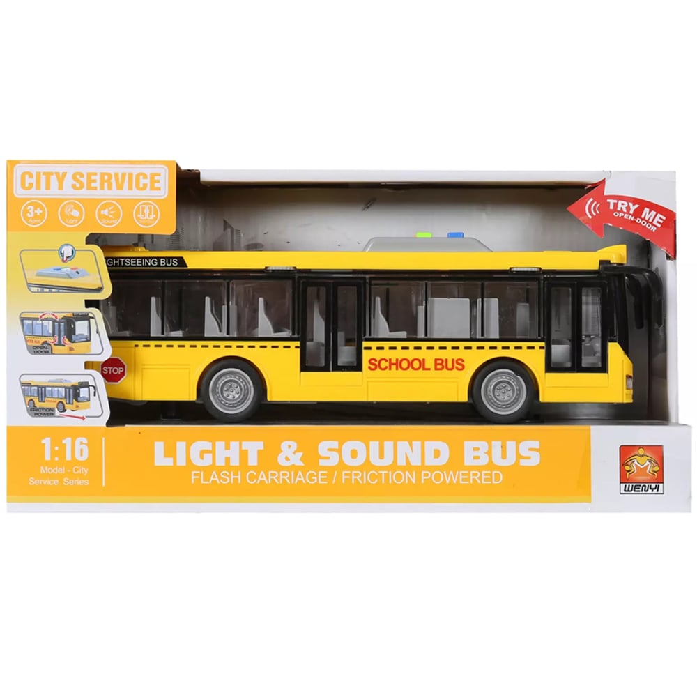 اسباب بازی اتوبوس مدرسه Light And Sound School Bus Wenyi