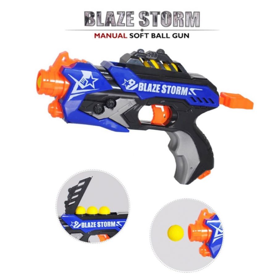 تفنگ با توپ گرد Blaze Storm Manual Soft Ball Gun
