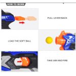 تفنگ با توپ گرد Blaze Storm Manual Soft Ball Gun