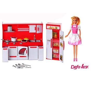 ست آشپزخانه باربی Defa Lucy Barbie Kitchen Gift Set 8058 