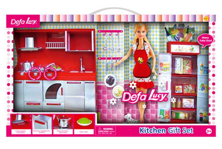 ست آشپزخانه باربی Defa Lucy Barbie Kitchen Gift Set 8058 