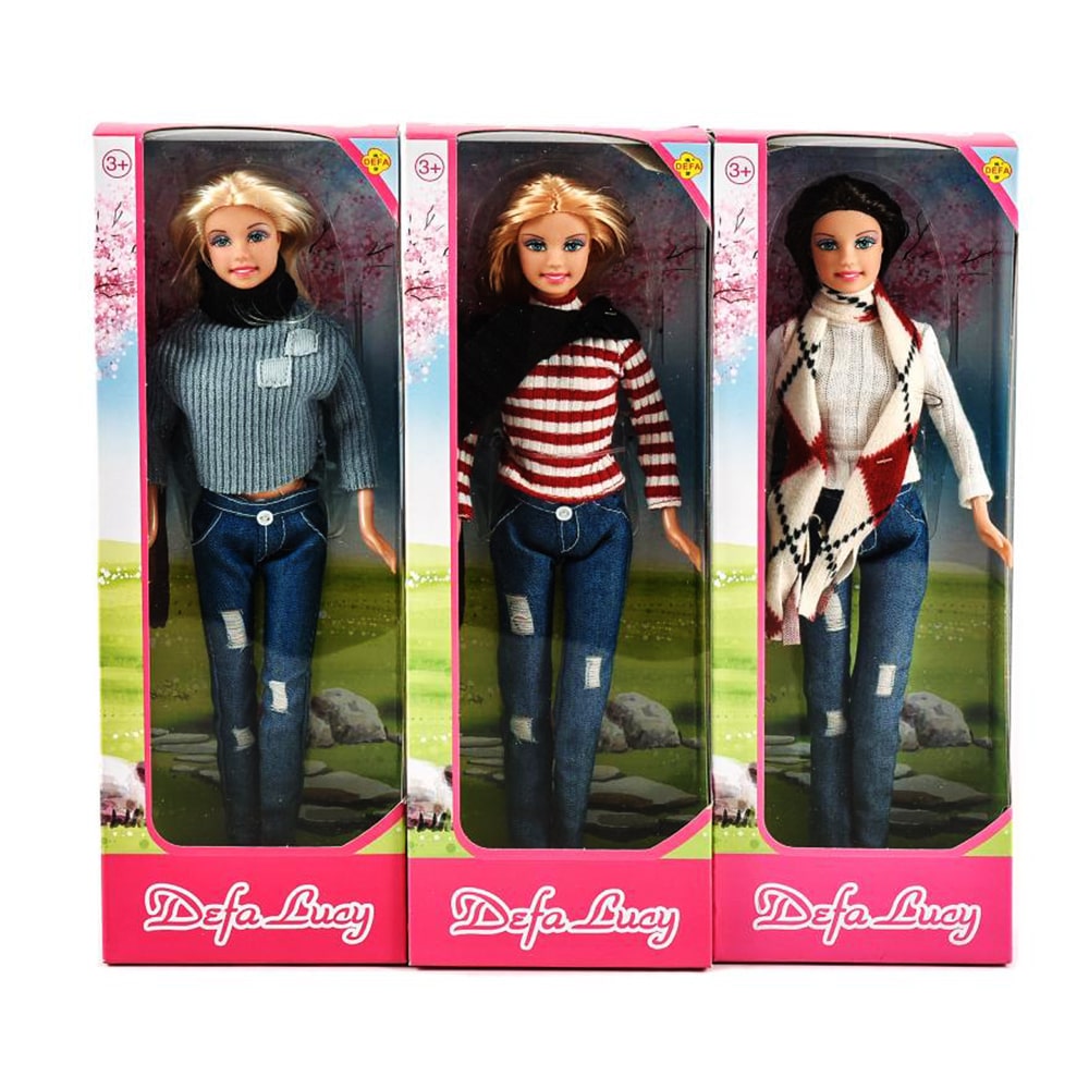 عروسک باربی با لباس زمستانی  Defa Lucy Barbie With Winter Style 8366