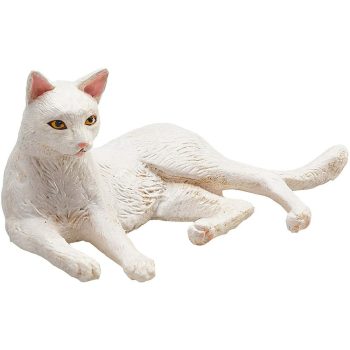 فیگور گربه سفید Cat lying white figure MOJO 387368