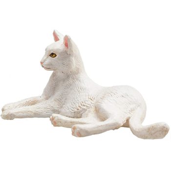 فیگور گربه سفید Cat lying white figure MOJO 387368