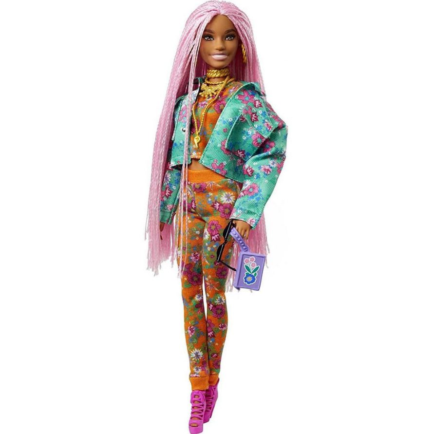 باربی با موی صورتی Barbie Extra Mattel