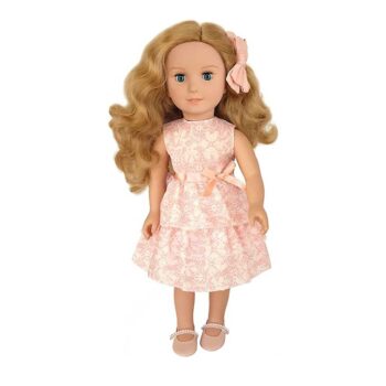 عروسک سندی با لباس هلویی Hayati Girl Doll Sandy Peach Dress