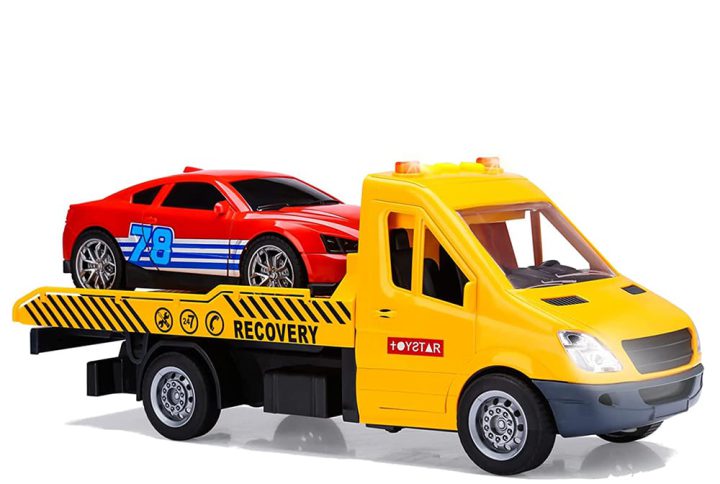 city rescue vehicle with and with a small car