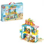 SY 6571-girl Seafood Restaurant Building Blocks Toy