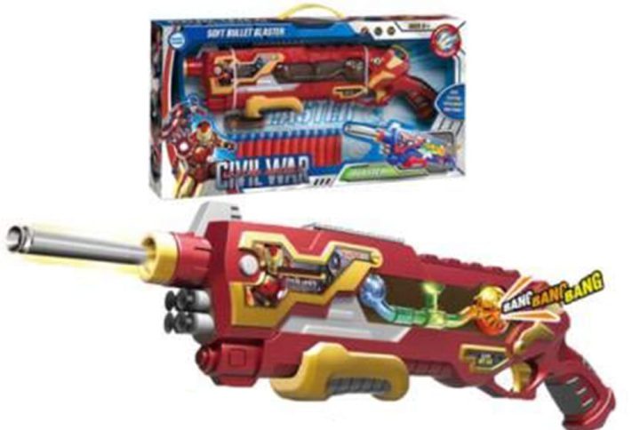اسباب بازی تفنگ Jack Royal Iron Man Soft Bullet Blaster Shotgun Toy B0816WHJ9H