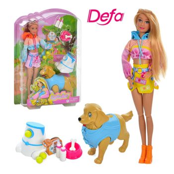 باربی همراه با سگ کد: Doll Defa Lucy 8485