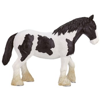 فیگور اسب ابلق کلایددیل MOJO Clydesdale Horse Black & White 387085