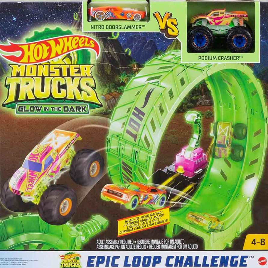 پیست شب رنگ هات ویلز Hot Wheels Monster Trucks Glow in The Dark Epic Loop