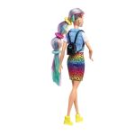 باربی مو پلنگی Barbie Leopard Rainbow Hair Doll