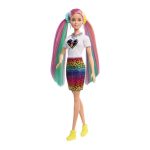 باربی مو پلنگی Barbie Leopard Rainbow Hair Doll