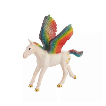 فیگور پگاسو تک شاخ رنگین کمانی MOJO Pegasus Rainbow Unicorn Figure