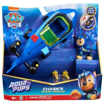 ماشین اسباب‌بازی کوسه‌ای چِیس PAW Patrol Aqua Pups Vehicle Toy Car in Shark Design