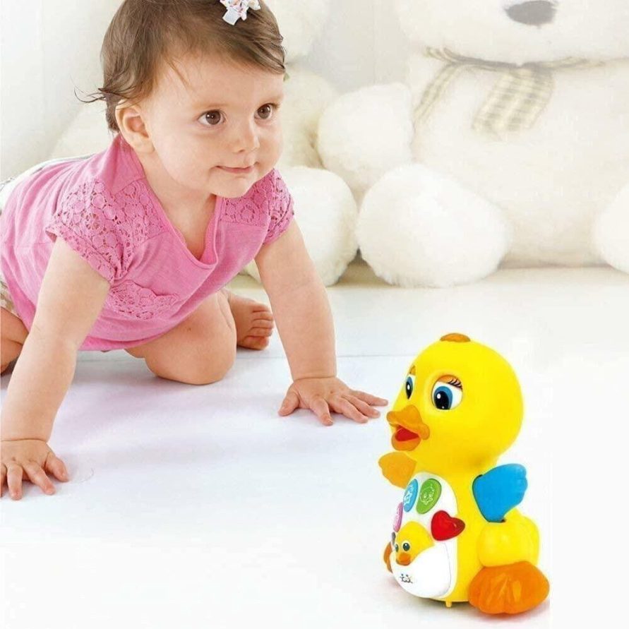 اسباب بازی نوزادی اردک موزیکال 808 Hola Toys