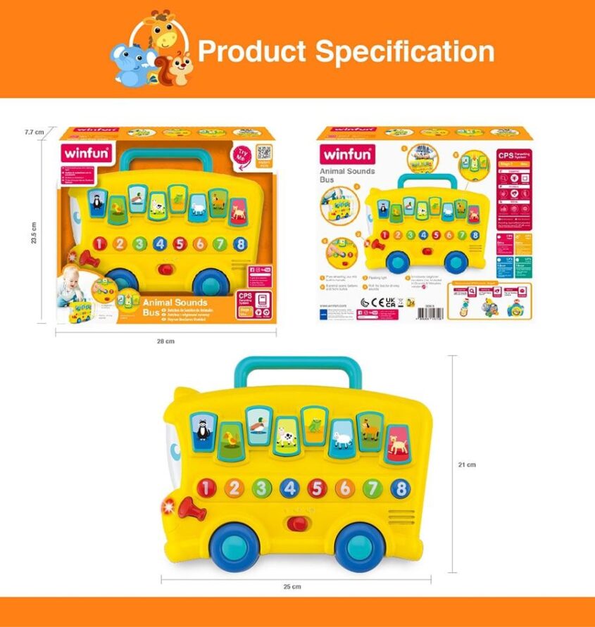 اتوبوس حیوانات کد Winfun 000676