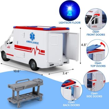 آمبولانس و ون پلیس اسباب‌بازی کد City Service RJ5501