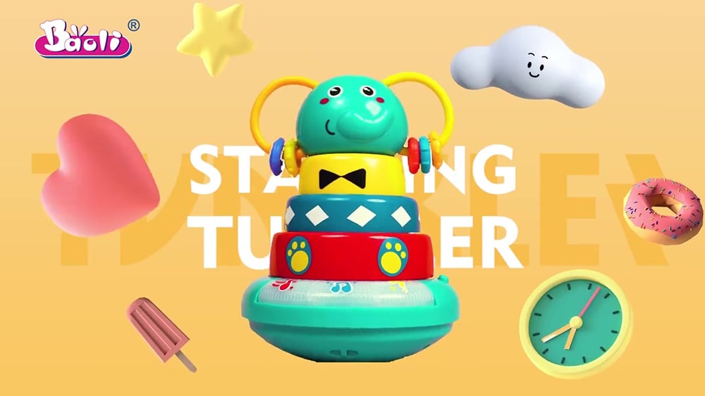 اسباب‌بازی فیل حلقه‌ای موزیکال کد baoli toys 1305C