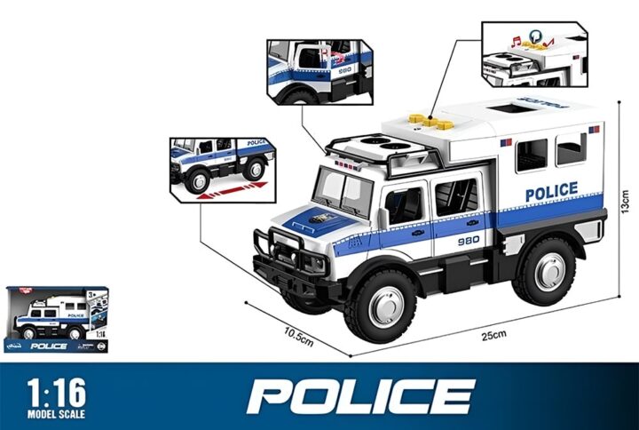 ماشین پلیس اسباب‌بازی اینرسی مقیاس 1:16 کد WY980A