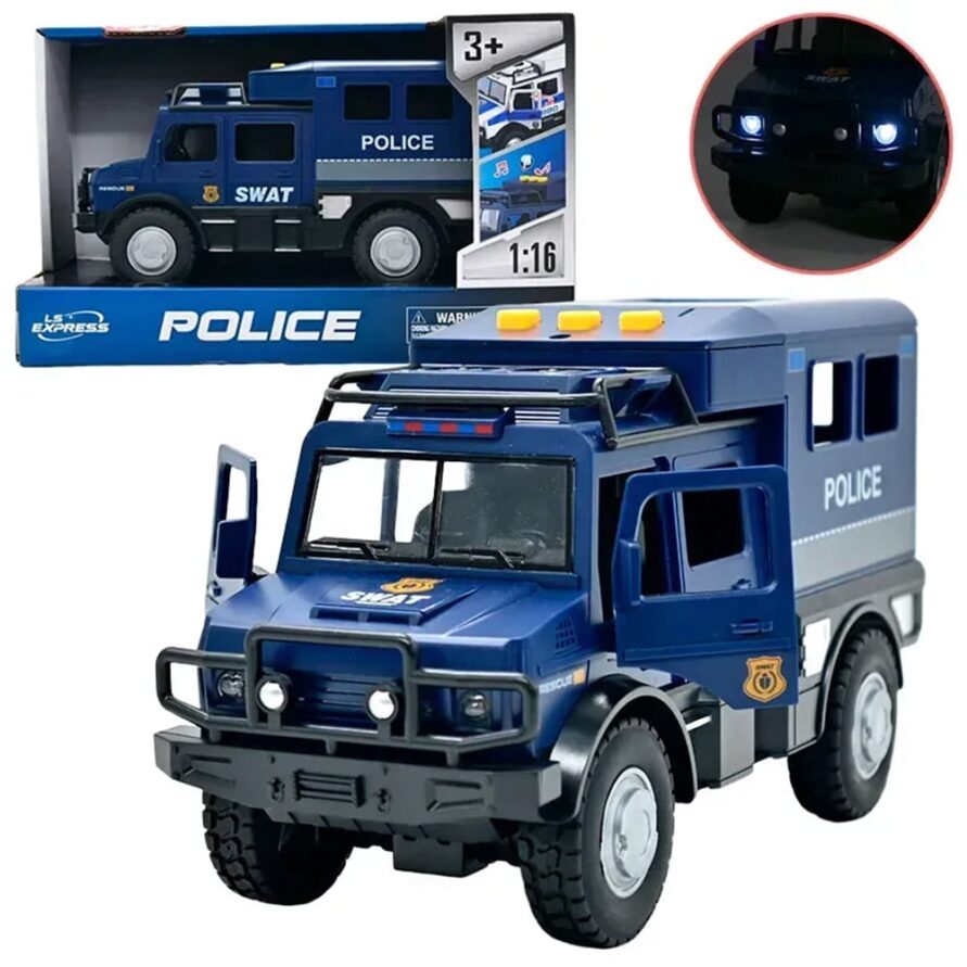 ماشین اسباب‌بازی جیپ پلیس اینرسی 1:16 کد WY980B